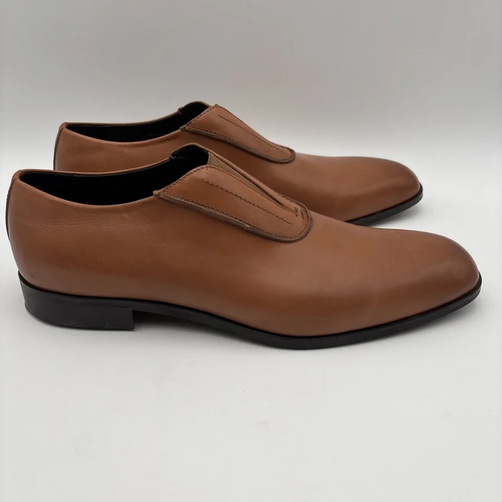 Donald J Pliner Marcel-35 Mens 14M Saddle Vachetta M140 Luxury Dress Shoes ITALY